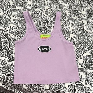 Forever 21 Purple Crop Top with Pepsi Logo